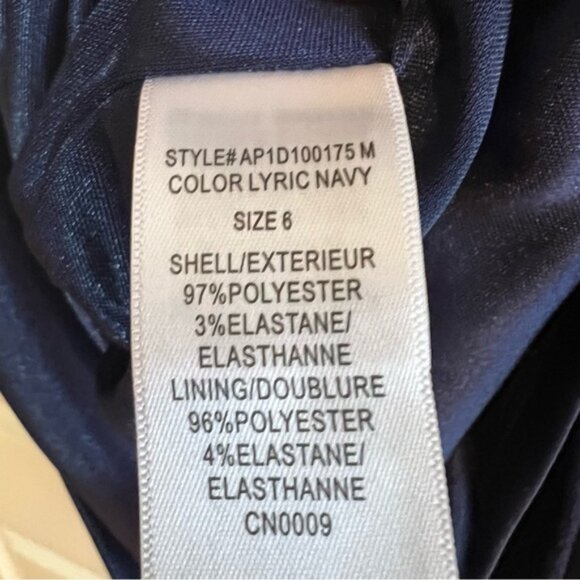 Adrianna Papell navy studded sheath dress with cut out  & asymmetrical seams, NW - Picture 12 of 13